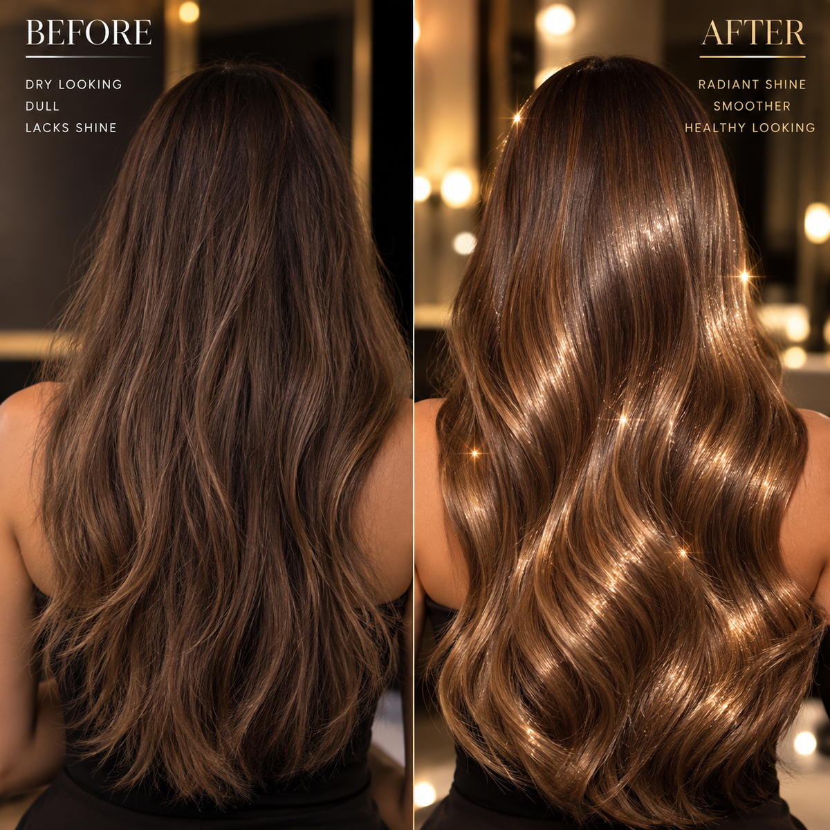 Champagne Essence – Illuminating Shimmer Hair Oil ✨